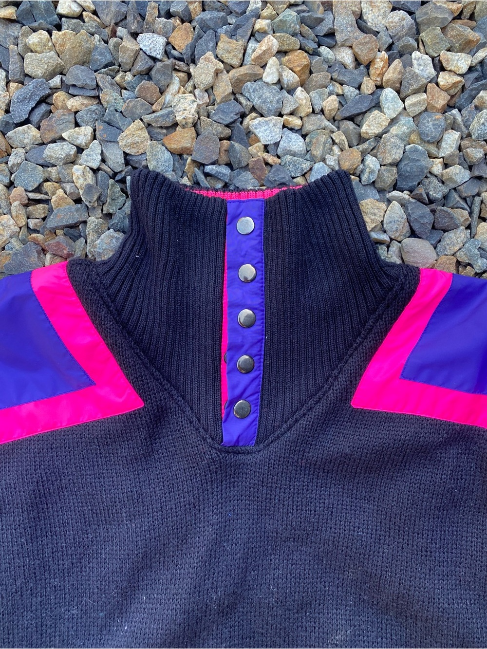 Rossignol Vintage 80’s 90’s Ski Sweater w Nylon Shell Lining - Picture 4 of 8